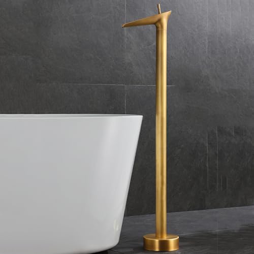 Robinet de baignoire autoportant cascade en laiton antique rétro de luxe
