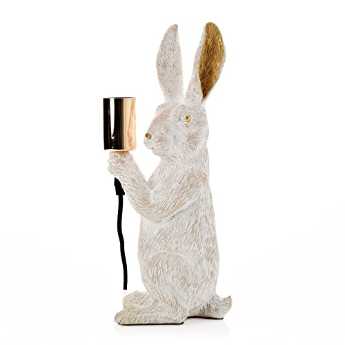 Image of Hestia Rabbit Figurine Table Lamp 35cm High (Bulb Not Included)