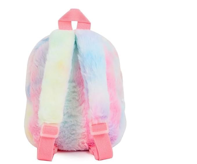 Image of Frantic Kids Velvet School Bag Plush Backpack Baby Girl Preschool Bags Ideal for Baby Boy & Girl Picnic Bags (2-5 Years)