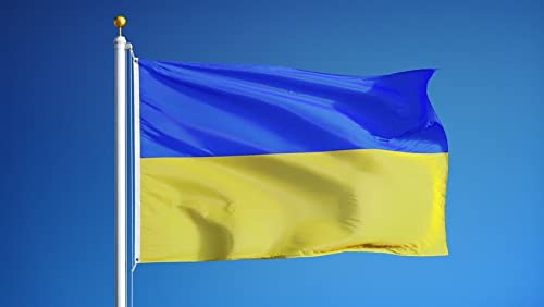 KliKil Ukraine Flag, Flag 150 x 90 cm Polyester, UV and Water Resistant, Easy Installation with 2 Metal Eyelets - Image 5