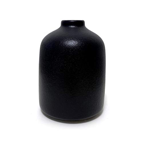 Small Vase Handmade Home Decoration Ceramic Vase For Shelf, Living, Room, Table, Bookshelf Home Decor Gift, Modern Elegant Ceramic Vase (Small 4 Inch High, Black) #TOP6