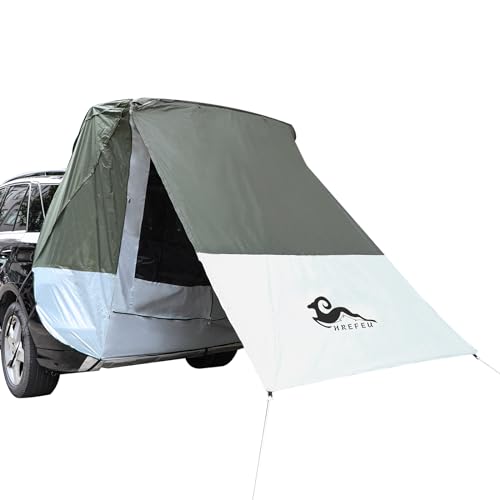 HREFEU SUV Tailgate Tent with Awning, Tailgate Shade Awning for Camping, Hatchback Tent,Sun Shelter Camping Outdoor Travel, Waterproof 3000MM UPF 50+