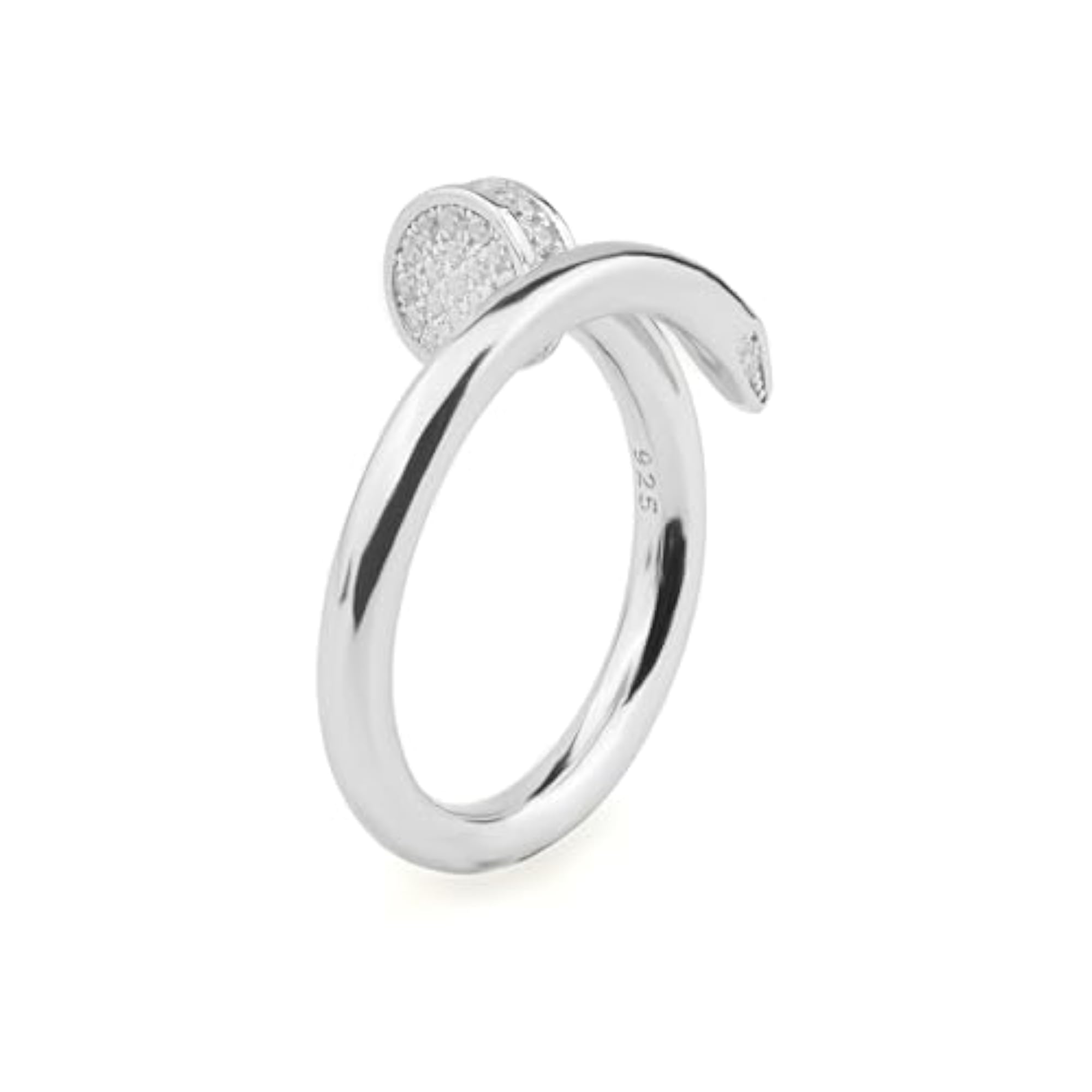 Stylish Adjustable 925 Sterling Silver Ring for Women