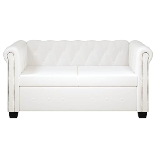 vidaXL Chesterfield Sofa Couch 2-Sitzer Kunstleder Garnitur Wohnmöbel Büromöbel