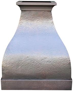 SINDA 42"Wx27"H Wall Mount, Hammered Copper Kitchen Oven Hood with Efficient Range Hood Insert, H29-CW4227