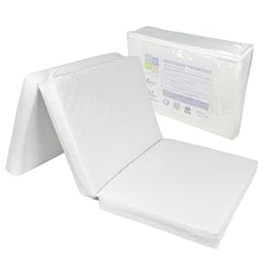 IDELIO Matelas de Voyage Pliable pour Lit de Camping ou de Voyage pour Bébé 60×120 H6 avec Sac de Transport, Anti-étouffement Certifié EN16890:2017, CertiPUR™ Oeko-TEX®