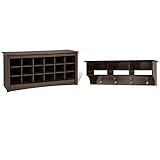 Home Square 2-Piece Set with Entryway Cubbie Shelf Coat Rack & Storage Bench