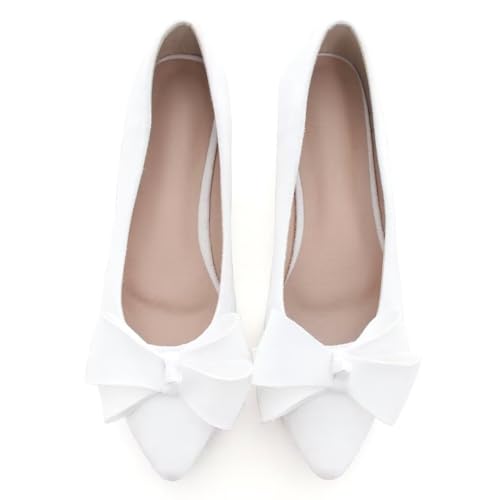 Image of Stunner Womens Flats Fashion Pointed Toe Bowknot Ballet Flats Cute Slip On Dress Flats Comfortable Party Wedding Flats2