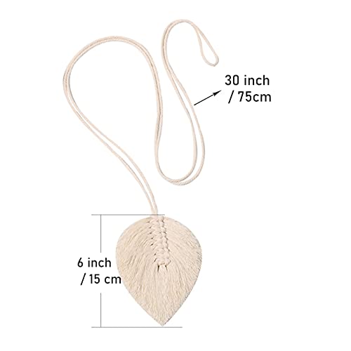 Turbokey Curtain Holdbacks Tassels for Light Curtains or Screens Decorative Curtain Hand-Knitted Cord Tiebacks for Baby Nursery Room Girl\'s Bedroom Window Drapes Wedding Birthday Party (White)