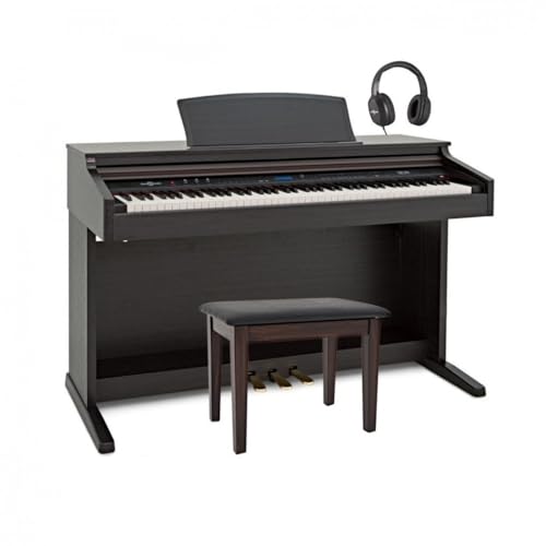 Piano numérique 88 touches lestées avec tabouret et casque, noir - Les Beatles, Paul McCartney, John Lennon, RIngo Starr, George Harrison Piano numérique 88 touches lestées avec tabouret et casque, noir – Image 3