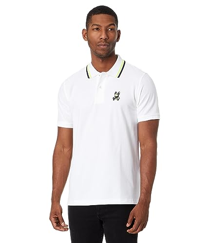 Psycho Bunny Plano Pique Polo White 2XL (US Men's 8) at Amazon