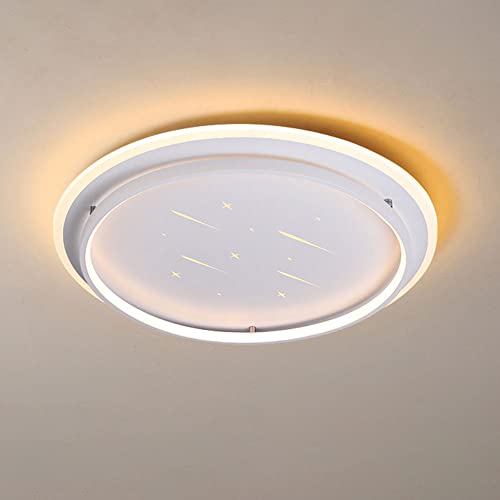 IOPILJKL Nordische Innendeckenleuchte Kreative weiße Deckenleuchte Ultradünne Deckenleuchten Unterputz-Deckenleuchte Dreifarbige dimmbare Deckenleuchte Wohnkultur Schlafzimmer Hotel Wohnzimmer Cover