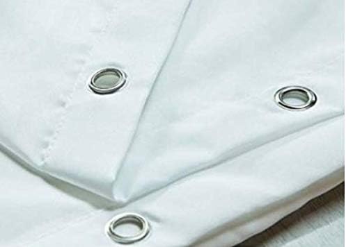 White Satin Stripe Shower Curtain Polyester Fabric, VARIOUS SIZES, STANDARD / EXTRA SHORT / EXTRA WIDE / EXTRA LONG - Image 4