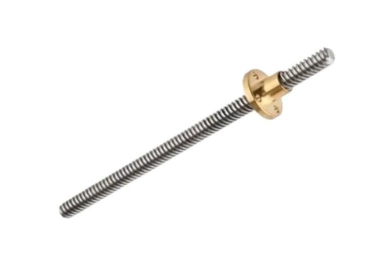 Tornillo T12 de acero inoxidable, paso de 12mm y 3mm for tuerca de husillo trapezoidal de impresora(550mm)