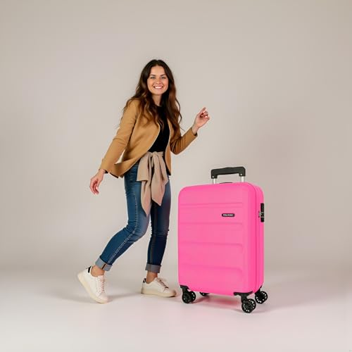 Miniatura 2 de Roll Road Flex Maleta De Cabina Rosa 35x55x20 Cms Rígido 2,5 Kgs Cierre De Combinación Lateral Abs 2,5 Kgs 33l Extensible Equipaje De Mano