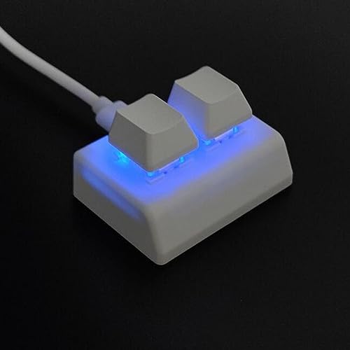 Image of 2 Key Backlit Mechanical Gaming Keyboard for Audio Programming Gaming Switch White