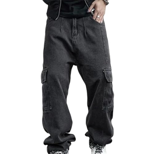 Men's Baggy Jeans – Wide-Leg Denim Pants, Oversize Streetwear Cargo Trousers