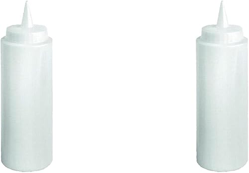 Botellas exprimibles de condimentos para salsa de tomate de 24 onzas, 2-78 pulgadas x 9-12 pulgadas (2 juegos x 12 unidades)