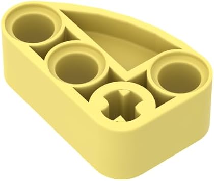 190 Gobricks 71708 Technic Beam 2X3 L-Shape with Quarter Ellipse Thick 50 Pieces High-Precision MOC Building Bricks Replacement Parts Compatible with Lego Bricks GDS-2016 Bright Light Yellow 033