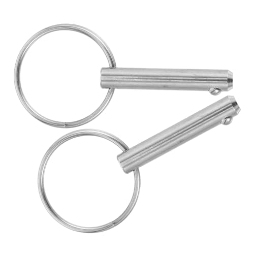 PRETYZOOM 2 Piezas Pasadores Rápidos de Acero Inoxidable para Barco Pasador de Seguridad con Resorte y Anilla Pin de Fijación para Bisagra de Cubierta y Herrajes Marinos Pack