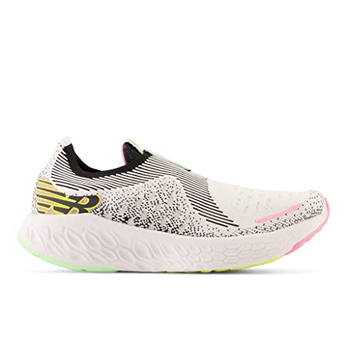 New Balance Women's Fresh Foam X 1080 Unlaced, White/Black/Vibrant Green/Bubblegum, 9.5