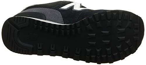 New Balance Tênis unissex adulto 574 V2 History, Preto/branco, 12 Wide Women/10.5 Men