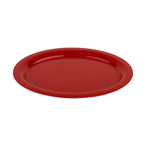 G.e.t. Op-135-Rsp Melamine Oval Serving Platters, 13.5" X 10.25", Red (Set Of 12) #TOP25