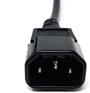MainCore 15cm short IEC C14 (Kettle) to C5 (Cloverleaf) Cable Power Lead Socket to Plug Adapter, Converter, Extension, Extender, Cord Male to Female Up To 250v