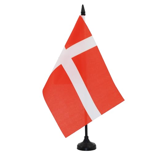 AZ FLAG - Tischflagge Dänemark - 21x14 cm - Dänische Tischfahne 14 x 21 Cm - Flaggen