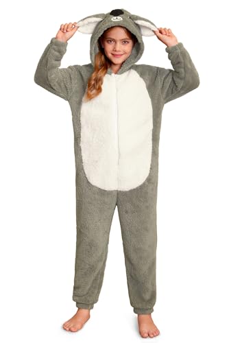 Little Kids Halloween Animal Fuzzy Romper Hooded Grey Zipper Soft Jumpsuit Koala 8 Years