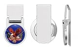 Bald Eagle and Flags United States Department of Veteran Affairs Premium Stainless Steel Money Clip for Men - Slim Front Pocket Wallet
