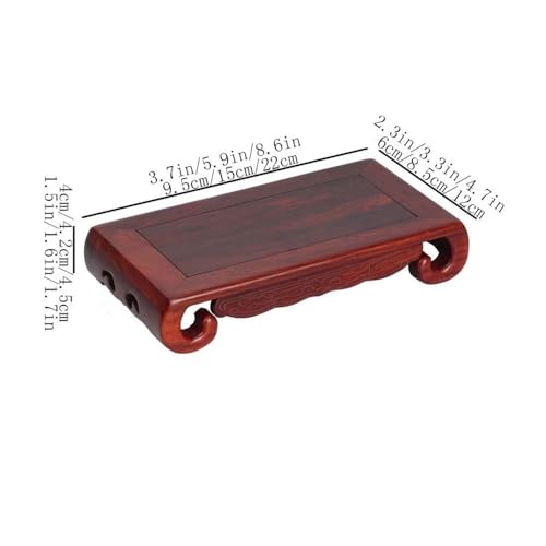 Pedestal rectangular de madera y alambre para servicio de té en jarrón S 3