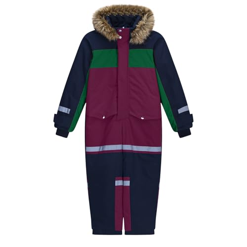 Snow Suits Kids One Piece Windproof Ski Suit Warm Fleece Lined Snowsuits Winter Outdoor Snowboarding Overalls 1-14 Y4