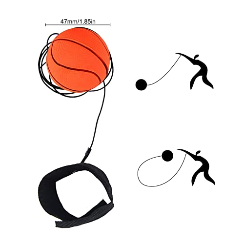DBAILY Springball Mit Schnur 4 PCS Ø 47mm Handgelenk Return Ball Mit Gummiband für Kinder Erwachsen, Fußball, Basketball, Softball, Baseball