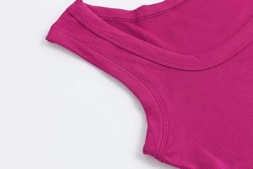 Image of SVALIY Summer Womens Tank Tops 2026 Square Neck Fitted Sleeveless Shirts for Women Ribbed Basic Top