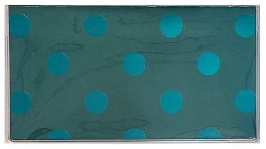 3 Year Pocket Calendar Planner with Free Note Pad, Pretty Patterns (Teal Polka Dots, 2026-2028)