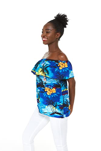 Image of Hawaii Hangover Family Matching Hawaiian Clothes, Sunset Blue