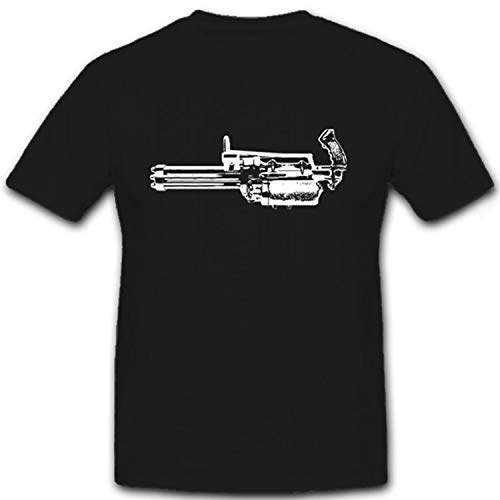 T-Shirt Gatling canons minigun imprimé vêtement coton original pour gamer et geek