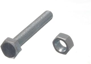 50 X HEX BOLT SET SCREW 4.8 GRADE M8 50MM BZP ZINC PLATED WEATHER RESISTANT