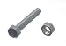 50 X HEX BOLT SET SCREW 4.8 GRADE M8 50MM BZP ZINC PLATED WEATHER RESISTANT
