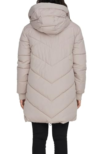 JDY Damen Steppjacke JDYSkylar Padded gesteppter Kurzmantel mit Kapuze 15207784 Chateau Gray/Black S