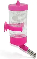 Bebedouro Automático para Hamster, 100ml, Plástico com Bico de Alumínio, Fixação para Gaiola