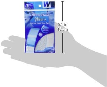 Ultra Hold Mini Tabs - Durable Double Sided Hair Wig Tape - Long Lasting Water & Heat Resistant - 72 Tabs per Pack