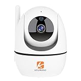 Krumano Überwachungskamera für den Innenbereich, 5MP Super HD 5Ghz WiFi Kamera für Sicherheit zu Hause, Schwenken/Neigen Kabellose Haustier Hund Baby Kamera mit Telefon APP, 2-Wege-Audio, Sound