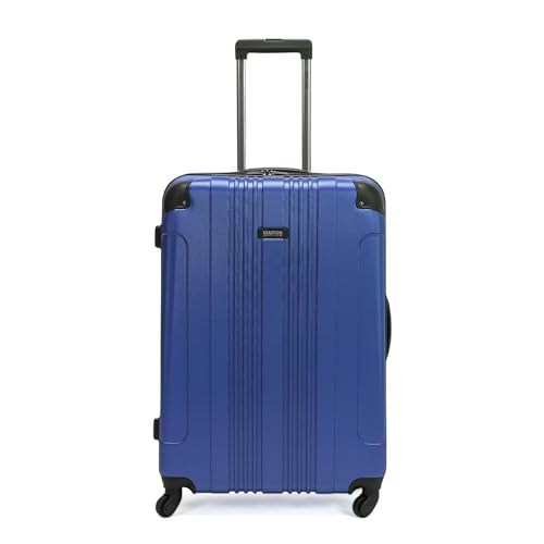 Kenneth Cole REACTION Out of Bounds Lightweight Hardshell 4-Wheel Spinner Luggage, Cobalt Blue, 28-Inch Checked