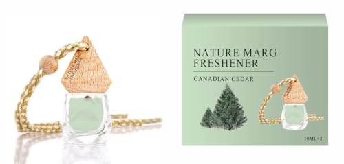 Image of Long-Lasting Car Air Freshener, Eliminate Odors with Aromatherapy Essential Oils, Hanging Car Scent Diffuser, 2 Pack (Canadian Cedar)