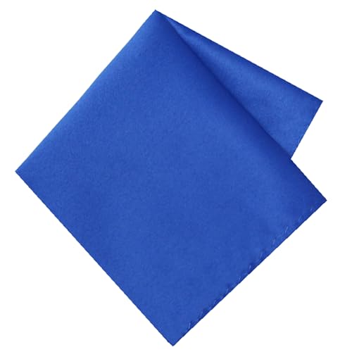 Image of TIE STUDIO Men's Solid Pocket Square | Size- 10cm x 10cm | Colour-Royal Blue | Pack of 1 |