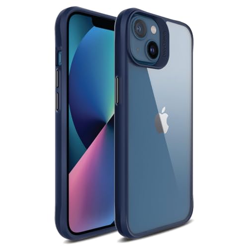 Image of DailyObjects Case for iPhone 14, Drop Protection Polycarbonate Blue Hybrid Slim Shockproof Back Cover