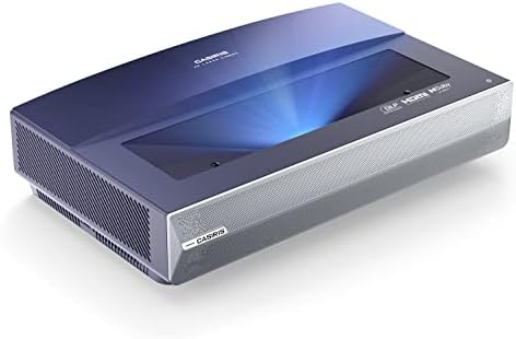 CASIRIS A6 Ultra Short Throw Projector, Triple Laser Projector 2200 ANSI Lumen, 4K UHD Laser TV with Android TV, HDR10 120" Projection, 107% BT.2020, UST Projector for Home Theater