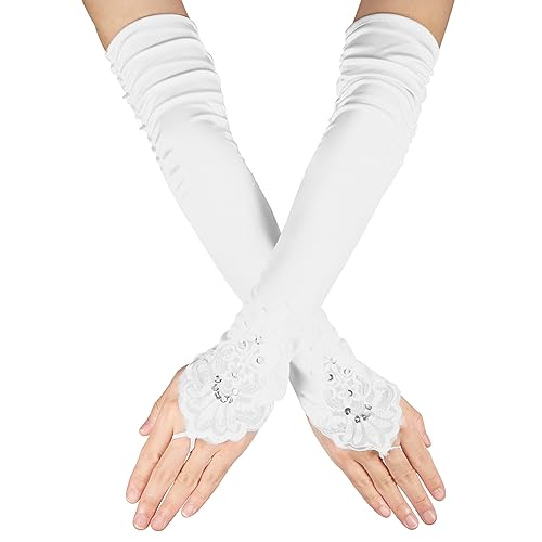 Guantes de encaje para mascarada y eventos sin perder movilidad en manos